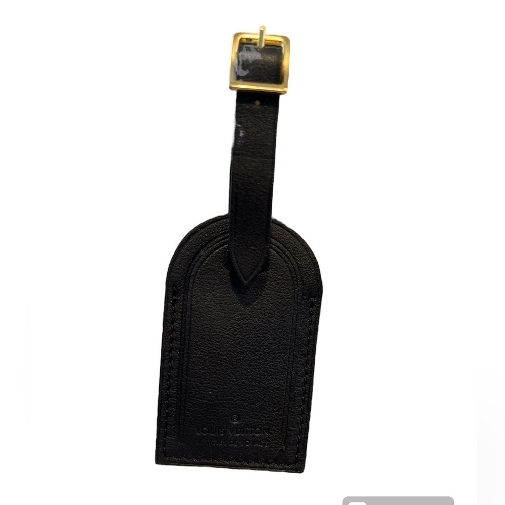 Rare Louis Vuitton Taiga Luggage Tag Poignant Black Articles de Voyage - Picture 2 of 10